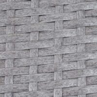 2er-Set Poly-Rattan Gartensessel Kissen grau creme