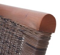 2er-Set Rattan Esszimmerstühle mit Sitzkissen