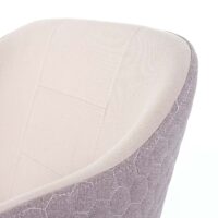 2er-Set Esszimmerstühle Retro Design mit Armlehnen Stoff creme-beige