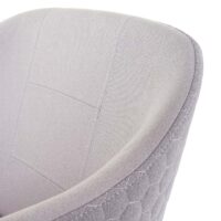 2er-Set Esszimmerstühle Retro Design mit Armlehnen Stoff hellgrau-grau