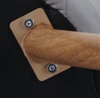 2er-Set Retro Esszimmerstühle Samt 50er Jahre Design hellgrau