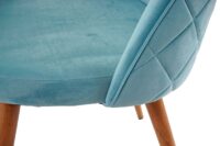 2er-Set Esszimmerstühle Retro 50er Jahre Samt türkis