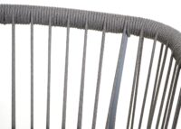 2er-Set Outdoor Rope-Barhocker Metall Holzoptik hellgrau taupe