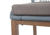 2er-Set Outdoor Rope-Barhocker Metall Holz-Optik hellgrau taupe