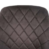 2er-Set Esszimmerstühle Samt mit Metallgestell dunkelbraun