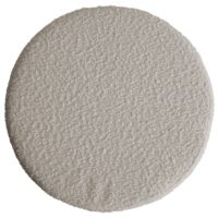 2er-Set Sitzhocker Schminkhocker höhenverstellbar drehbar Bouclé beige