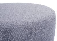 2er-Set Sitzhocker Schminkhocker höhenverstellbar drehbar Bouclé grau