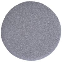 2er-Set Sitzhocker Schminkhocker höhenverstellbar drehbar Bouclé grau