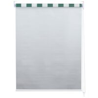 2er-Set Fensterrollo Seitenzugrollo blickdicht 100x160cm grün/weiss