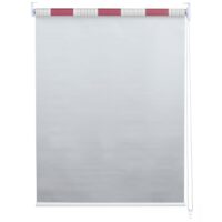 2er-Set Fensterrollo Seitenzugrollo blickdicht 100x160cm rot/weiss/beige