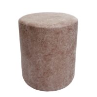 2er-Set Sitzhocker & Beistelltisch MDF Metall Kunstleder braun