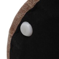 2er-Set Sitzhocker & Beistelltisch MDF Metall Kunstleder braun