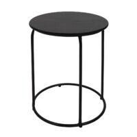 2er-Set Sitzhocker & Beistelltisch MDF Metall Kunstleder braun