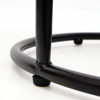 2er-Set Sitzhocker & Beistelltisch MDF Metall Kunstleder braun