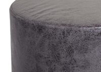 2er-Set Sitzhocker & Beistelltisch Kunstleder schwarz