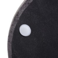 2er-Set Sitzhocker & Beistelltisch Kunstleder schwarz