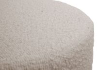 2er-Set Sitzhocker Bouclé höhenverstellbar drehbar creme-weiss