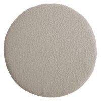 2er-Set Sitzhocker Bouclé höhenverstellbar drehbar creme-weiss
