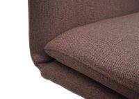 2er-Set Esszimmerstühle Stoff Edelstahl gebürstet braun