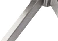 2er-Set Esszimmerstühle Stoff Edelstahl gebürstet braun