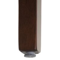 2er-Set Esszimmerstühle Stoff Massivholz dunkles Gestell creme