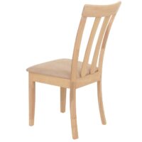 2er-Set Esszimmerstühle Stoff Massivholz natur beige