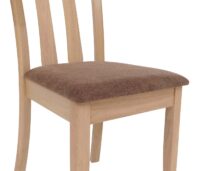 2er-Set Esszimmerstühle Stoff Massivholz natur Gestell braun
