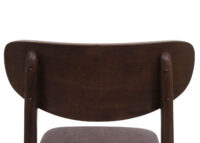 2er-Set Esszimmerstühle Stoff Massivholz dunkles Gestell taupe