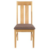 2er-Set Esszimmerstühle Stoff Massivholz helles Gestell taupe