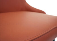 2er-Set Esszimmerstühle Stoff Massivholz terracotta-braun