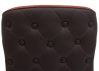 2er-Set Esszimmerstühle Stoff Massivholz terracotta-braun