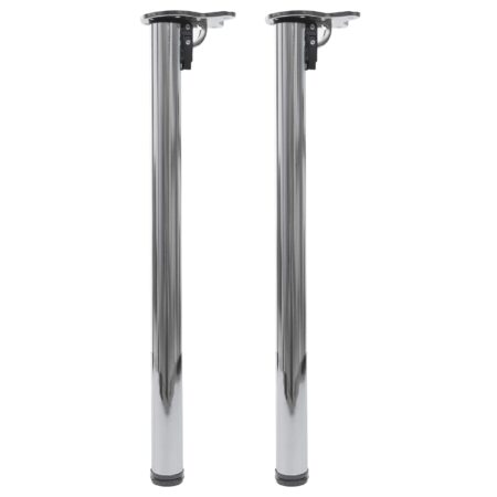 2er-Set klappbare Tischbeine Edelstahl-Optik für Schreibtisch 72cm
