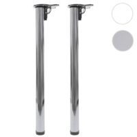 2er-Set klappbare Tischbeine Edelstahl-Optik für Schreibtisch 72cm