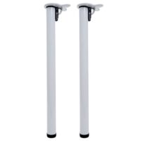 2er-Set klappbare Tischbeine für Schreibtisch/Esstisch 72cm weiss
