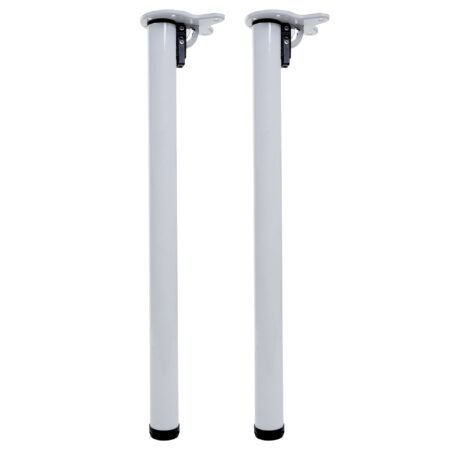 2er-Set klappbare Tischbeine für Schreibtisch/Esstisch 72cm weiss