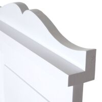 2er-Set Wandgarderobe Holz lackiert mit Wandhaken weiss