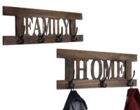 2er Wandgarderoben Set Garderobenpaneel Shabby-Look Vintage braun