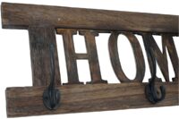 2er Wandgarderoben Set Garderobenpaneel Shabby-Look Vintage braun