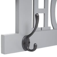 2er Wandgarderoben Set Vintage Shabby-Look Garderobenpaneel grau-blau