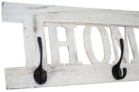 2er Wandgarderoben Set Vintage Shabby-Look Garderobenpaneel weiss