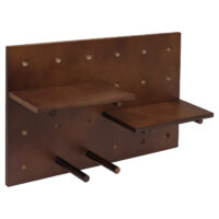 2er-Set Wandregal Steckboard 4 Ebenen 60x40cm braun