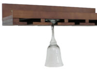 2er-Set Weinregal Holz Wandregal Flaschen- & Glashalter braun