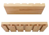 2er-Set Weinregal Holz Wandmontage für 6 Flaschen natur