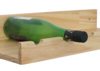 2er-Set Weinregal Holz Wandmontage für 6 Flaschen natur