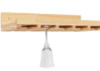 2er-Set Weinregal Holz Wandmontage für 6 Flaschen natur