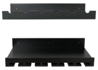 2er-Set Weinregal Holz Wandregal für 6 Flaschen schwarz