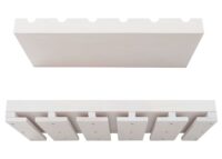 2er-Set Weinregal Holz Wandhalter für 6 Flaschen 15 Gläser weiss