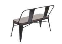 2er Sitzbank JAM-H10 Zweisitzer Kunstleder schwarz-braun