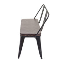 2er Sitzbank JAM-H10 Zweisitzer Kunstleder schwarz-braun