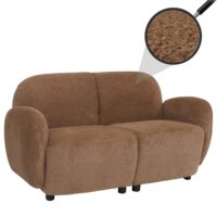2er-Sofa aus Chenille Öko-Tex Couch Loungesofa braun